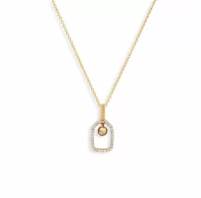 18K Gold and Diamond Pickleball Charm, Small