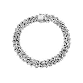 8mm Cuban Link Diamond Bracelet