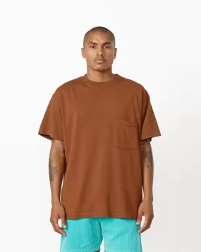 Big Pocket Tee in Pier Brown