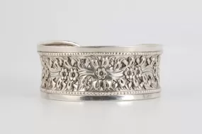 Carolyn Pollack 925 Silver Flower Cuff Bracelet (26.65g.)