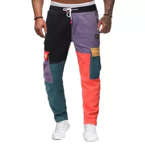 Corduroy Patchwork Cargo Pants