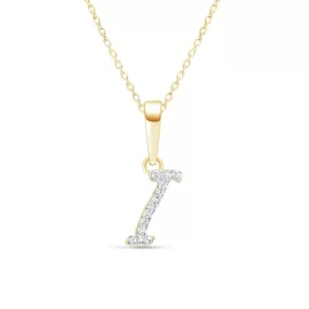 Cursive Diamond Initial Necklace