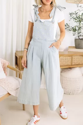 Daisy Floral Embroidered Overalls That Stretch (S-3XL)