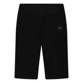 DOLCE & GABANNA RUBBER PLAQUE LOGO SHORTS BLACK