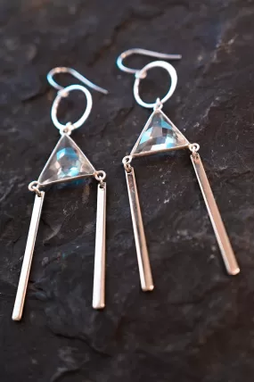 I Am Crystal Clear Quartz Earrings