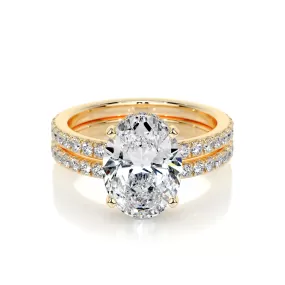 Lucy Lab Grown Diamond Bridal Set - 18K Yellow Gold