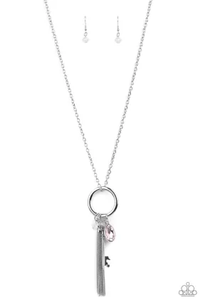 Paparazzi Unlock Your Sparkle - Pink Key Necklace