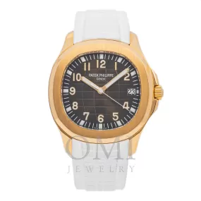 PATEK PHILIPPE AQUANAUT 5167R 40MM BROWN DIAL WITH WHITE COMPOSITE STRAP.