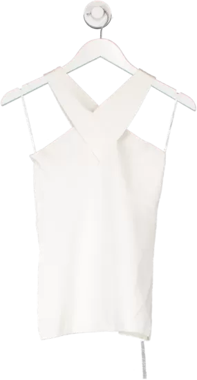 REISS Cream Milano Cross Front Top UK XS