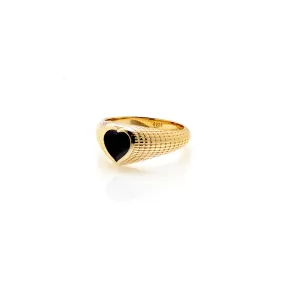 Romantique / Signet Ring / Black   Gold