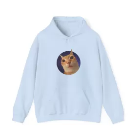 Spaced Out Cat Meme Unisex Heavy Blend Hooded Sweatshirt