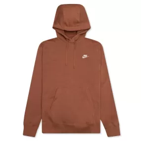 Sportswear Club Fleece Pullover Hoodie - Mineral Clay/White