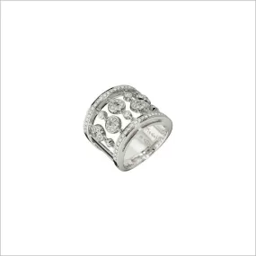 Tempia 18K White Gold & Diamond Ring