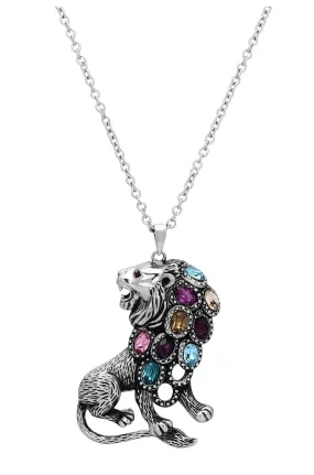 TK1125 High polished (no plating) Stainless Steel Chain Pendant with Top Grade Crystal in Multi Color